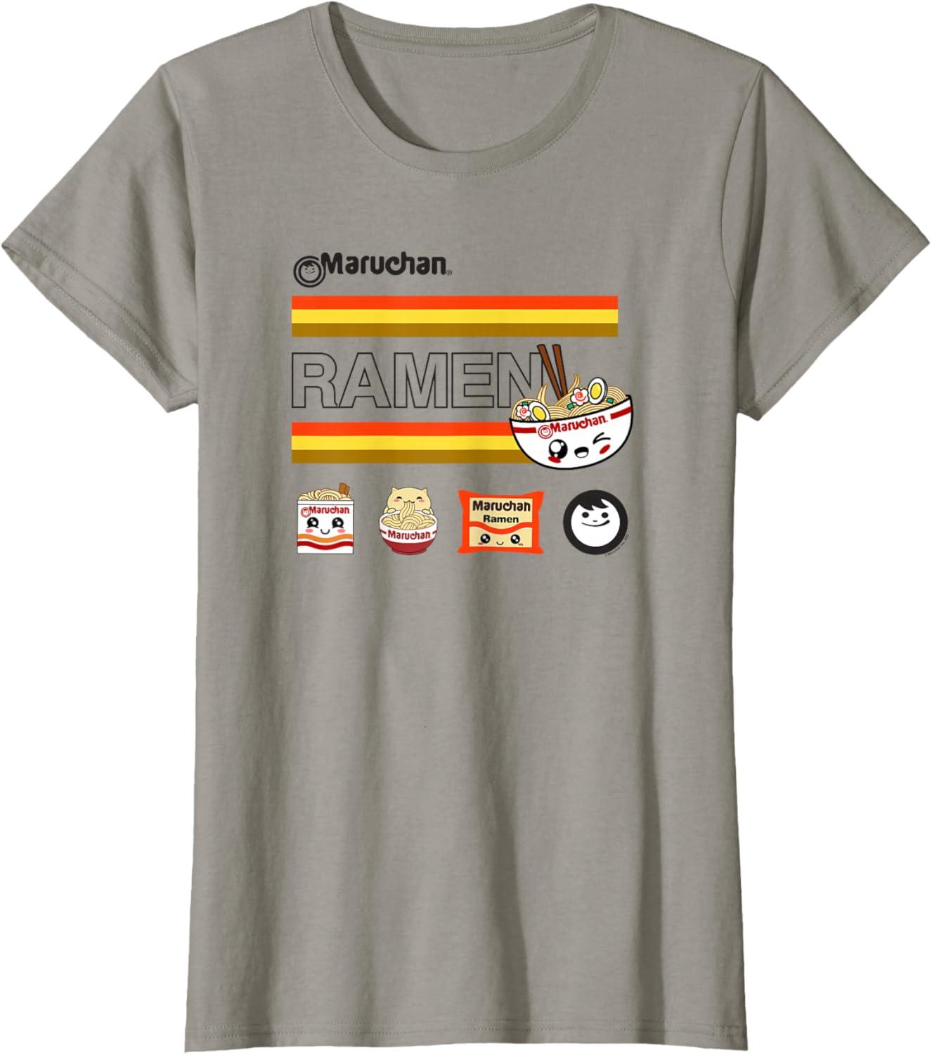 image:imageMaruchan Ramen Cute Anime Faces Logo TShirtSlate Grey