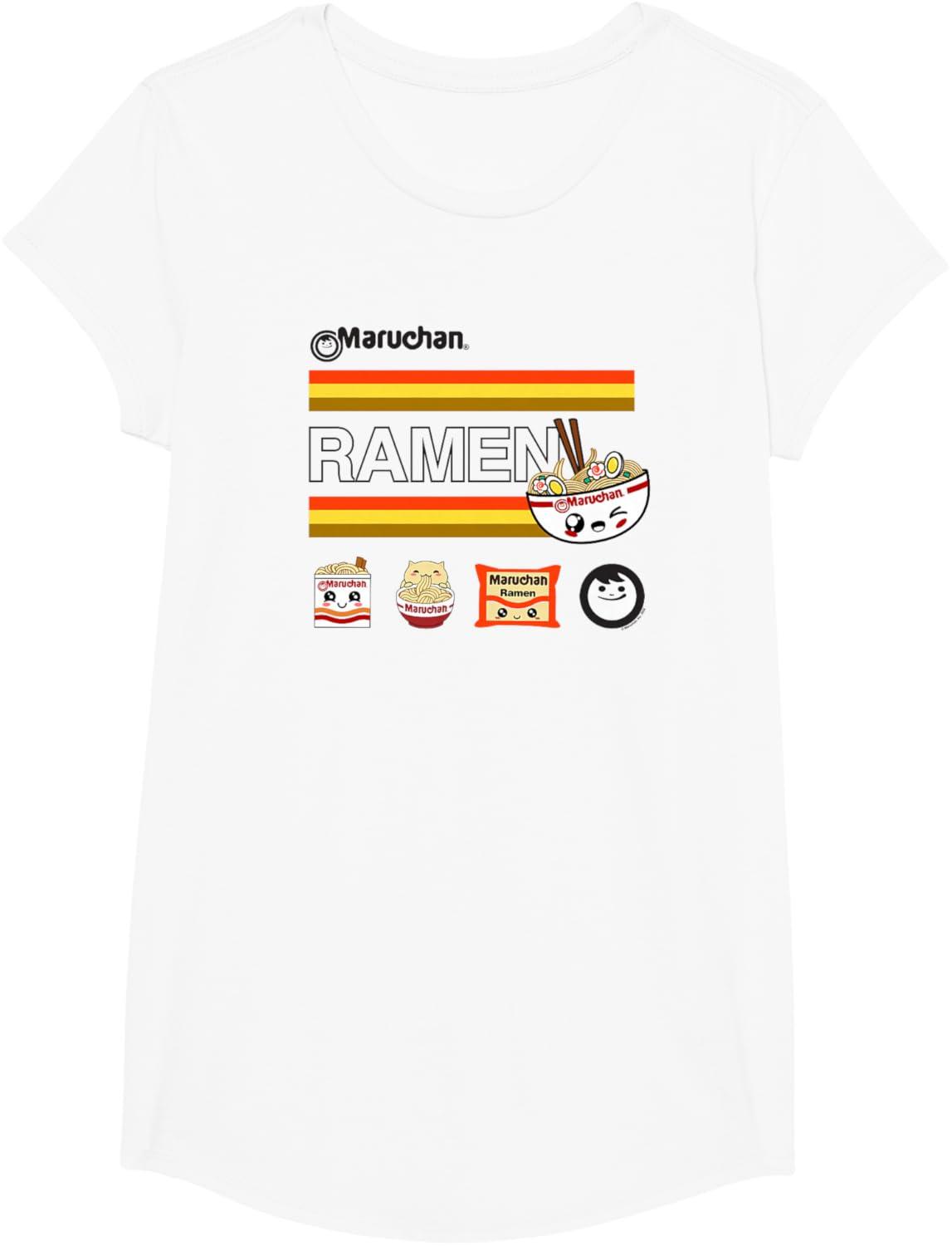 image:imageMaruchan Ramen Cute Anime Faces Logo TShirtWhite
