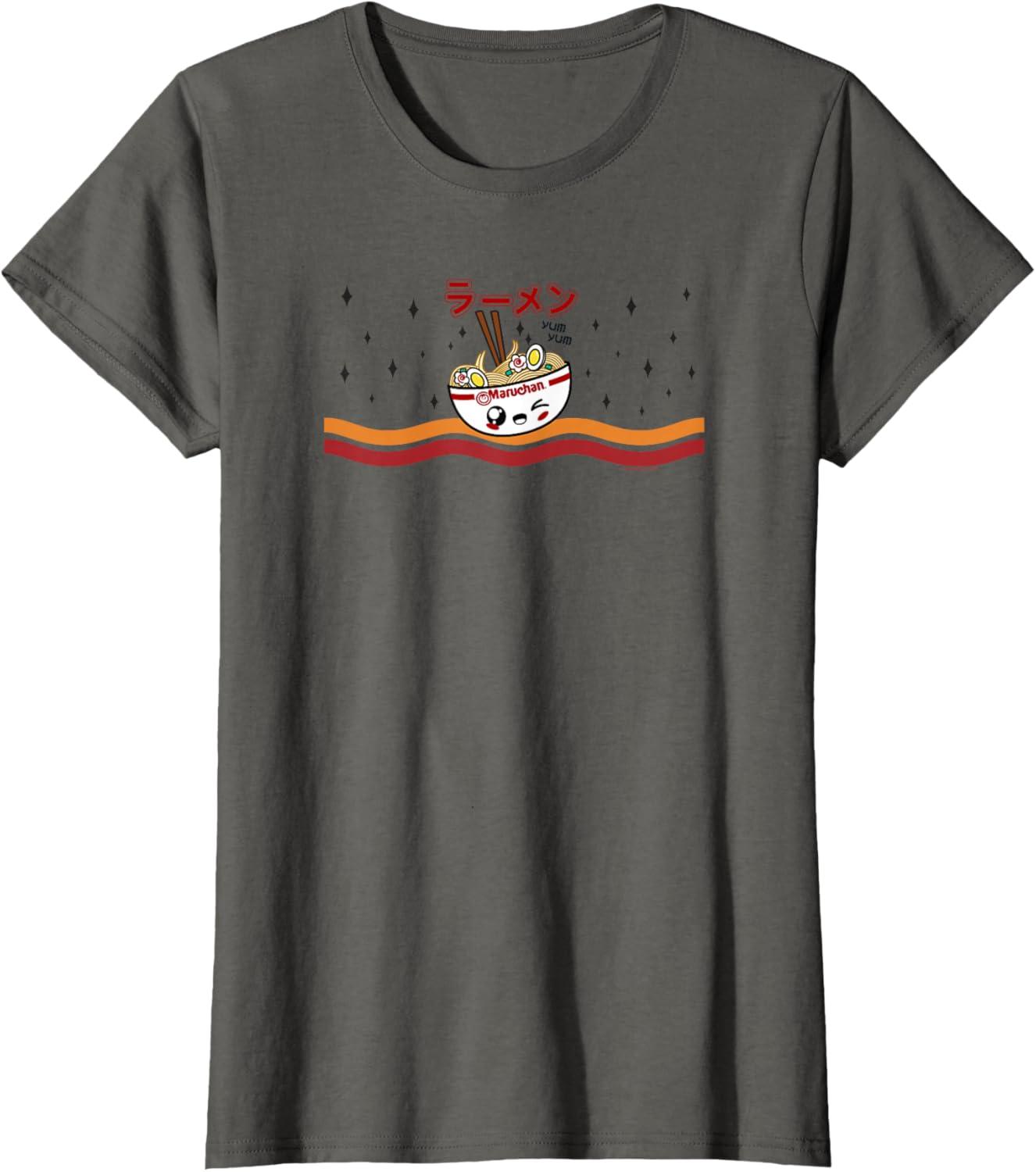 image:imageMaruchan Winking Anime Noodle Bowl TShirtAsphalt Grey