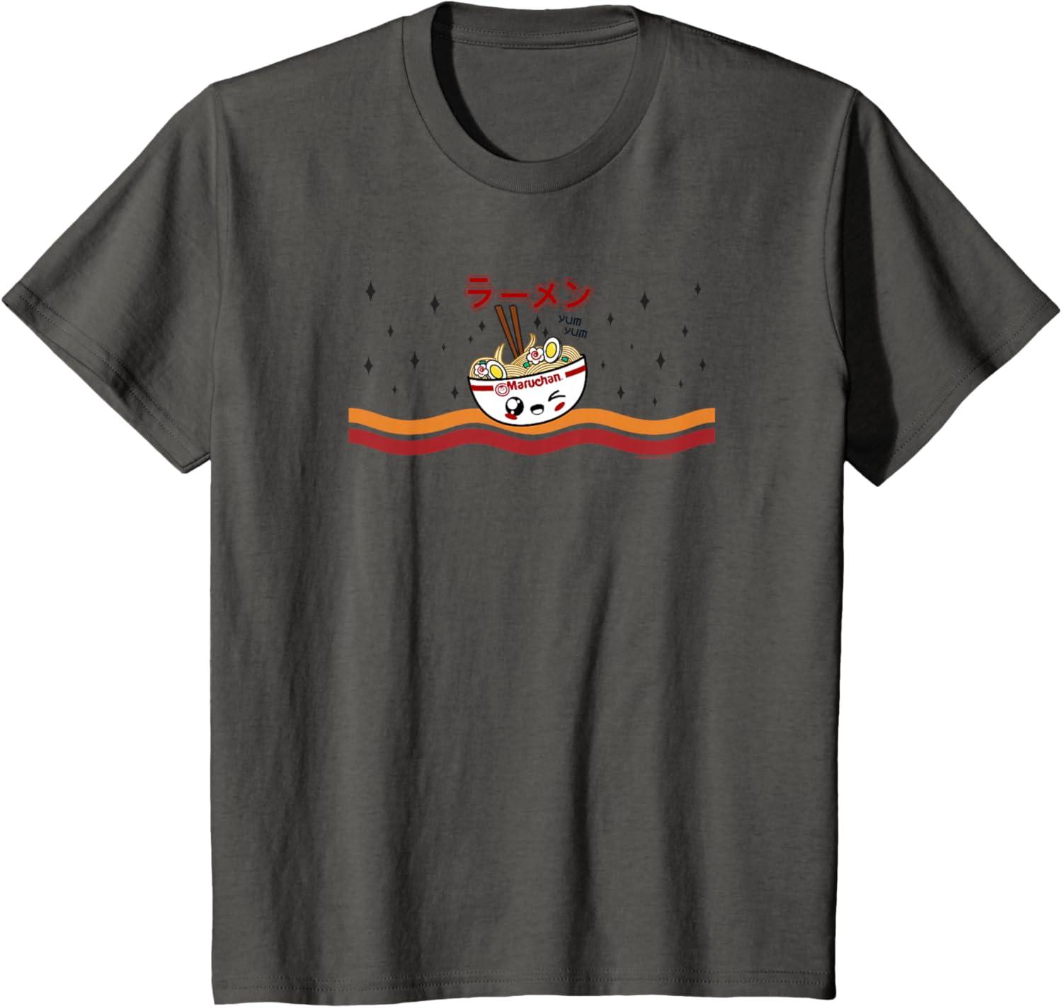 image:imageMaruchan Winking Anime Noodle Bowl TShirtAsphalt Grey