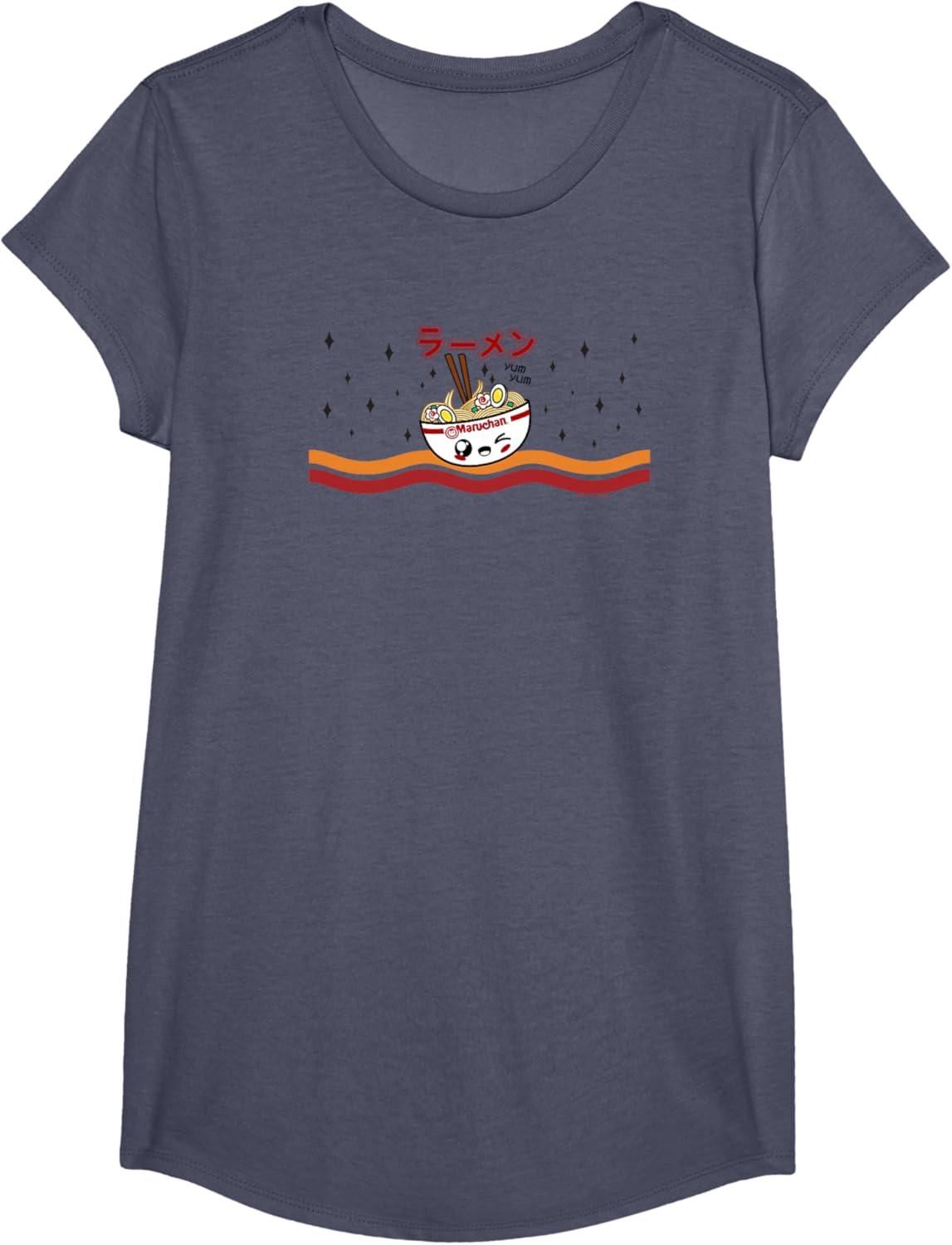 image:imageMaruchan Winking Anime Noodle Bowl TShirtHeather Blue