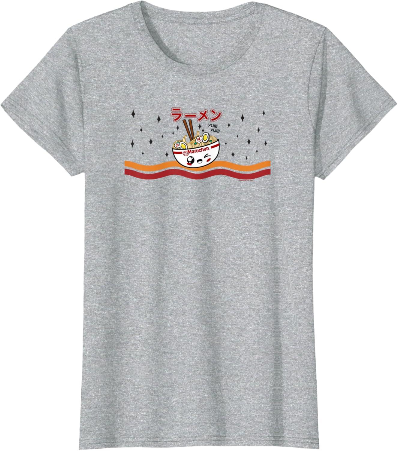 image:imageMaruchan Winking Anime Noodle Bowl TShirtHeather Grey