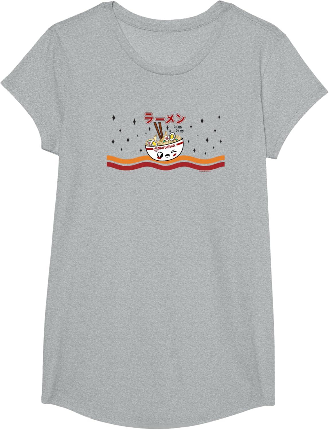 image:imageMaruchan Winking Anime Noodle Bowl TShirtHeather Grey