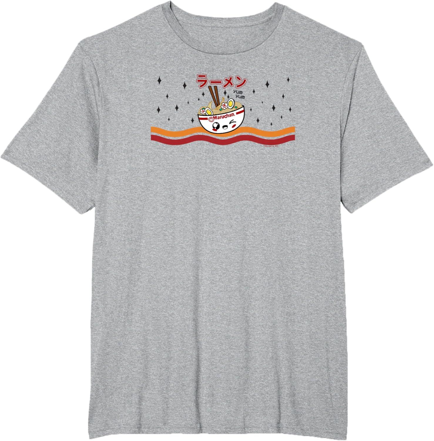 image:imageMaruchan Winking Anime Noodle Bowl TShirtHeather Grey