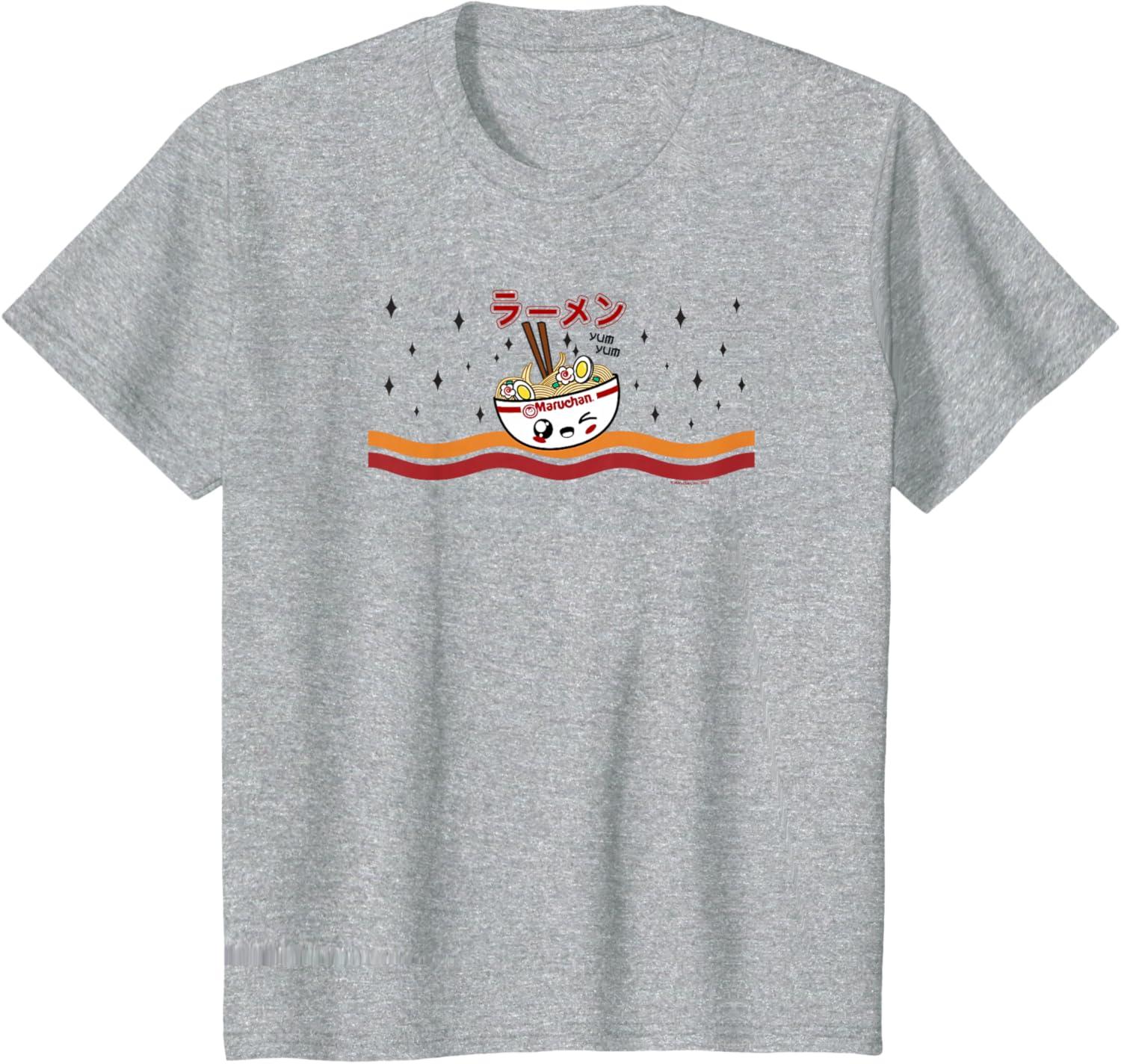 image:imageMaruchan Winking Anime Noodle Bowl TShirtHeather Grey