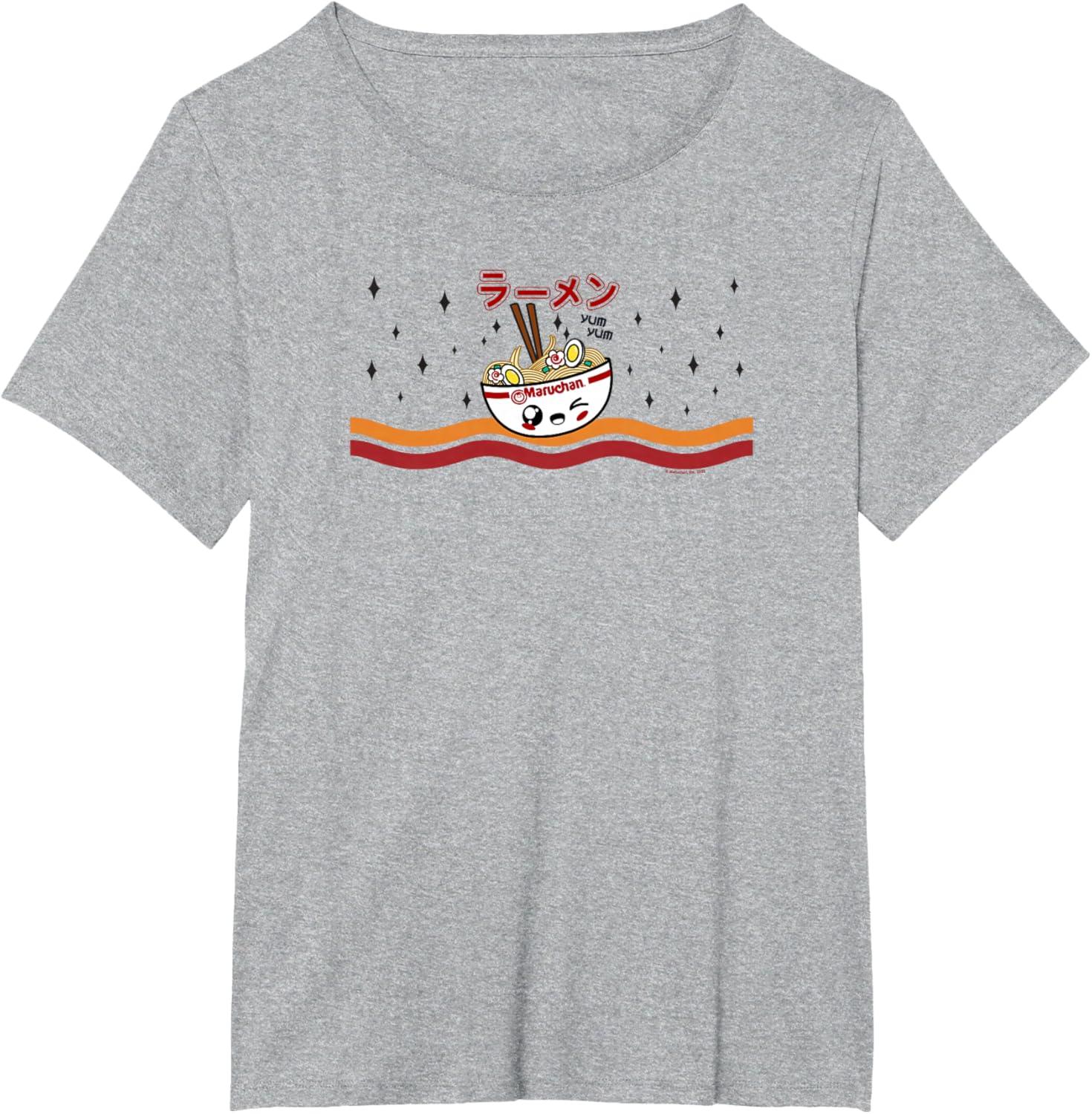image:imageMaruchan Winking Anime Noodle Bowl TShirtHeather Grey