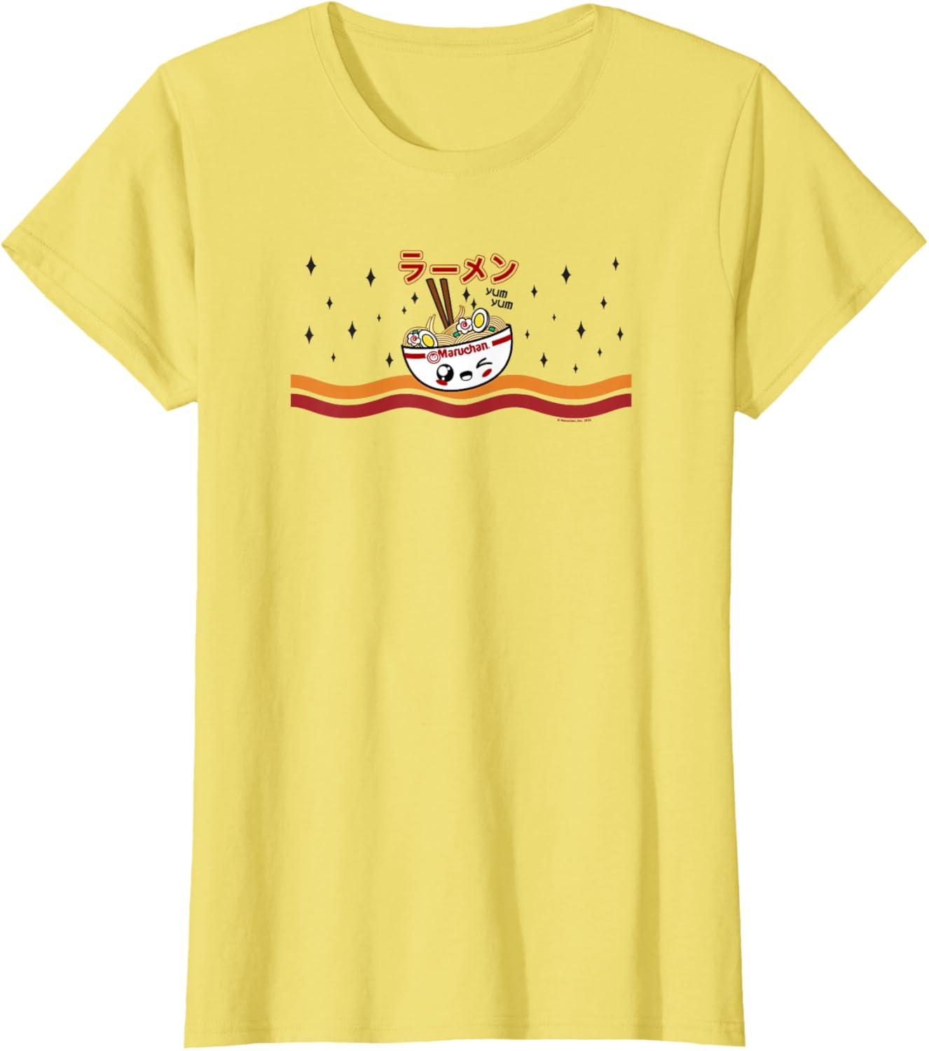 image:imageMaruchan Winking Anime Noodle Bowl TShirtLemon Yellow