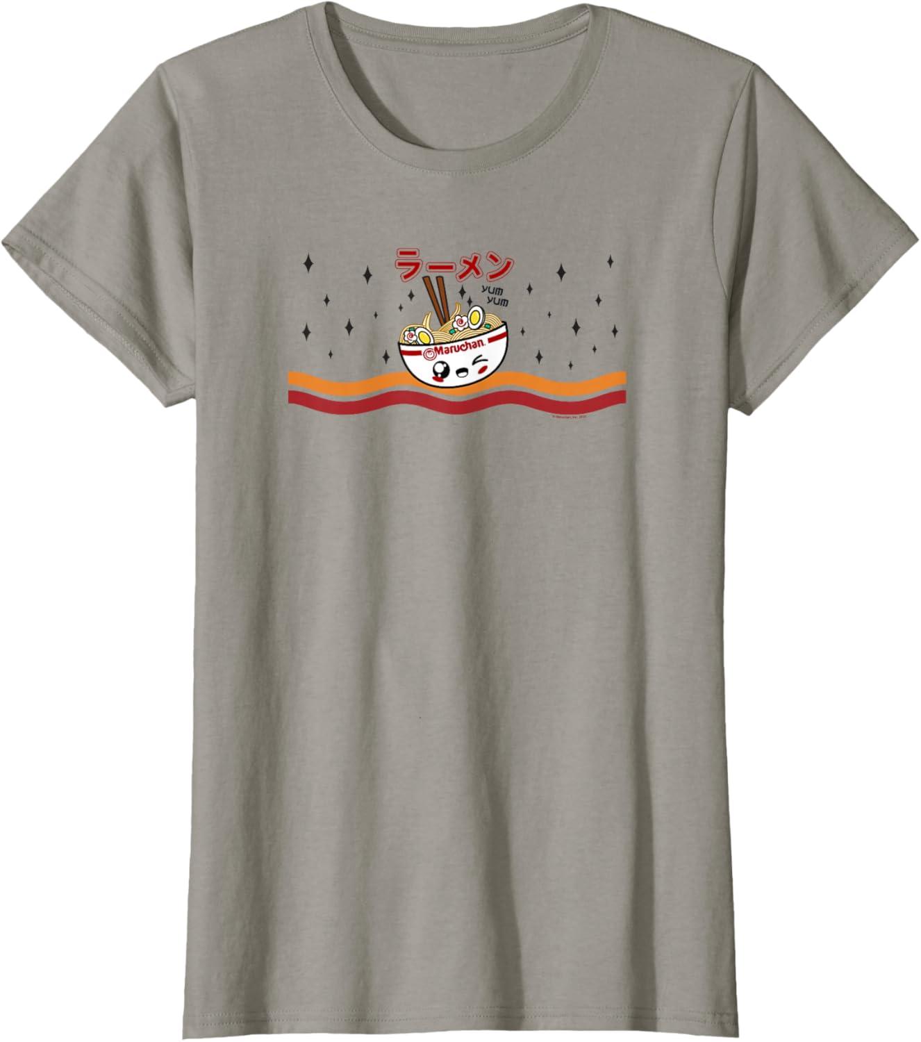 image:imageMaruchan Winking Anime Noodle Bowl TShirtSlate Grey