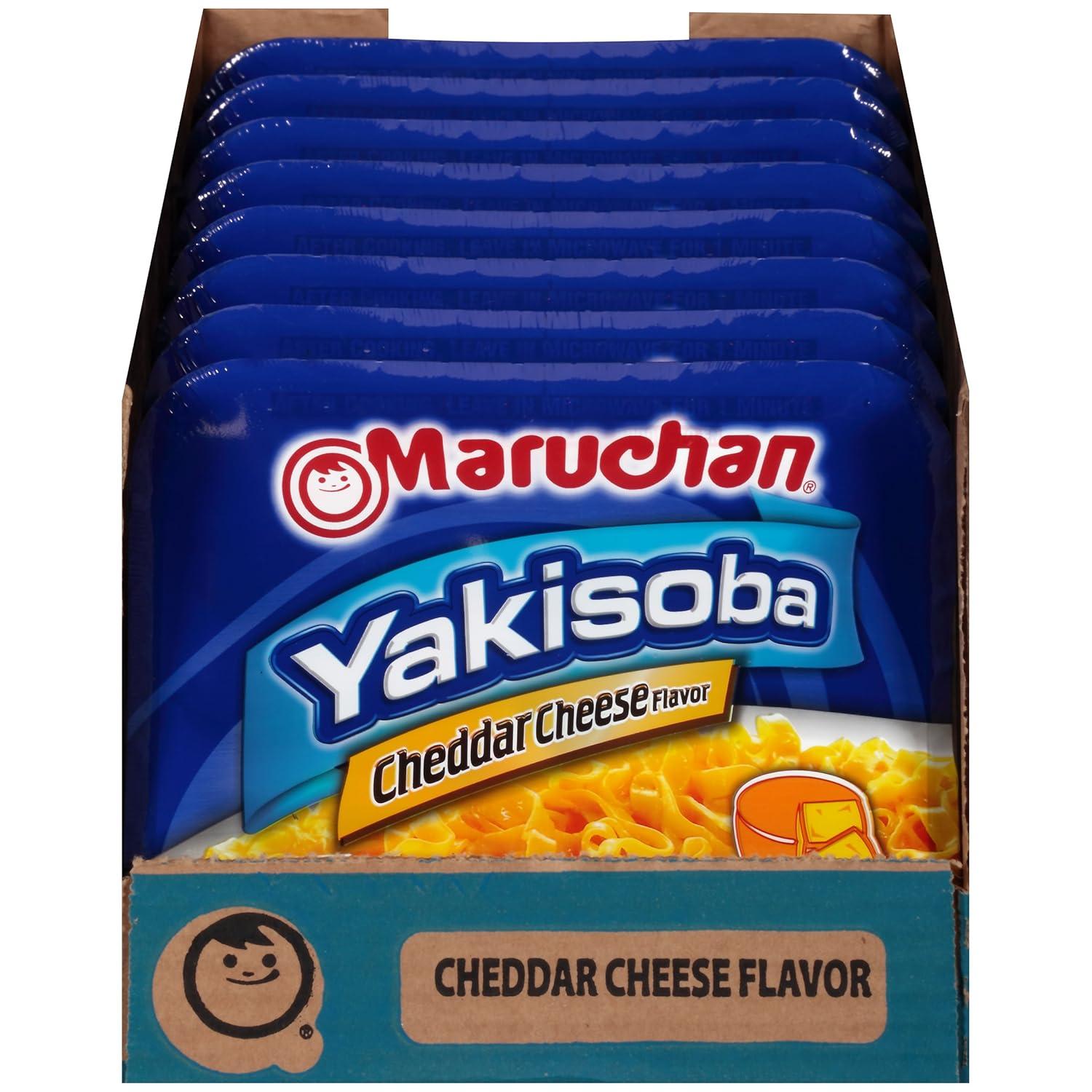 image:imageMaruchan Yakisoba Teriyaki Chicken Flavor StirFried Japanese Instant Ramen Noodles High Protein Microwavable Meal 398 Oz 8 PackCheddar Cheese