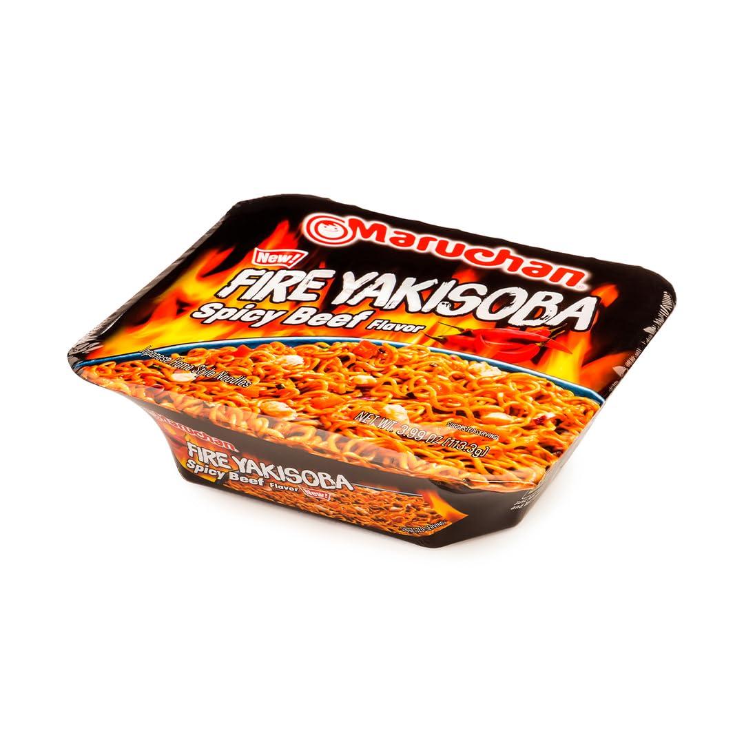 image:imageMaruchan Yakisoba Teriyaki Chicken Flavor StirFried Japanese Instant Ramen Noodles High Protein Microwavable Meal 398 Oz 8 PackFire Spicy Beef