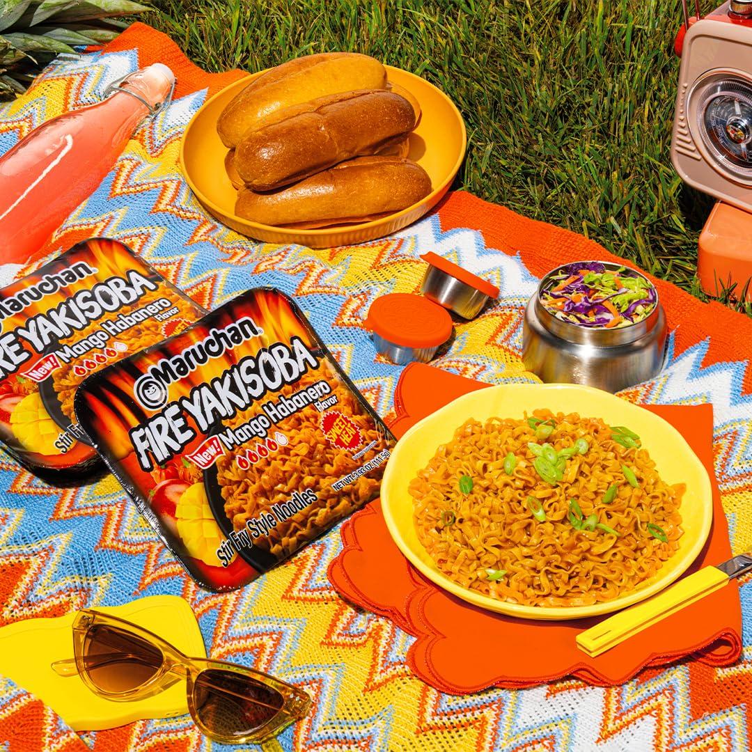 image:imageMaruchan Yakisoba Teriyaki Chicken Flavor StirFried Japanese Instant Ramen Noodles High Protein Microwavable Meal 398 Oz 8 PackMango Habanero