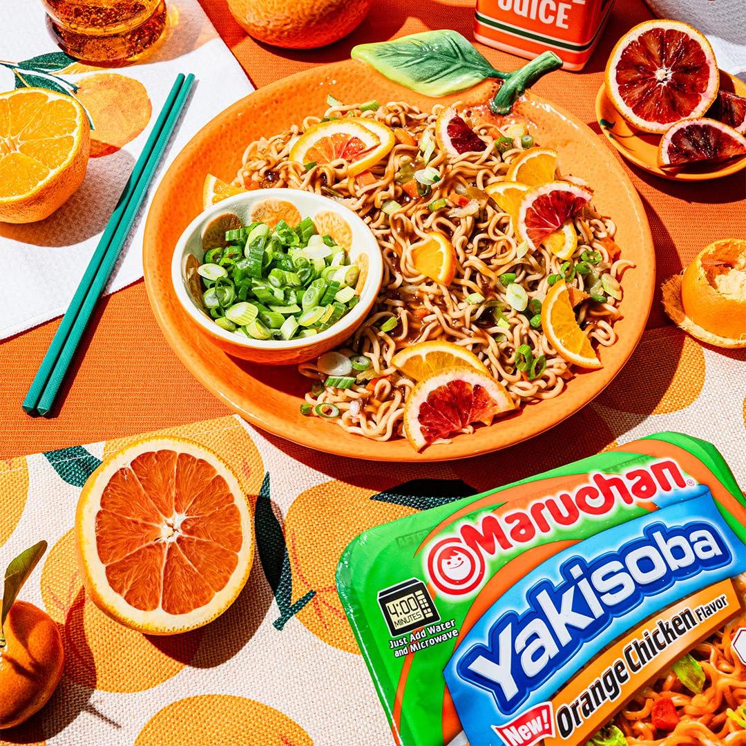 image:imageMaruchan Yakisoba Teriyaki Chicken Flavor StirFried Japanese Instant Ramen Noodles High Protein Microwavable Meal 398 Oz 8 PackOrange Chicken