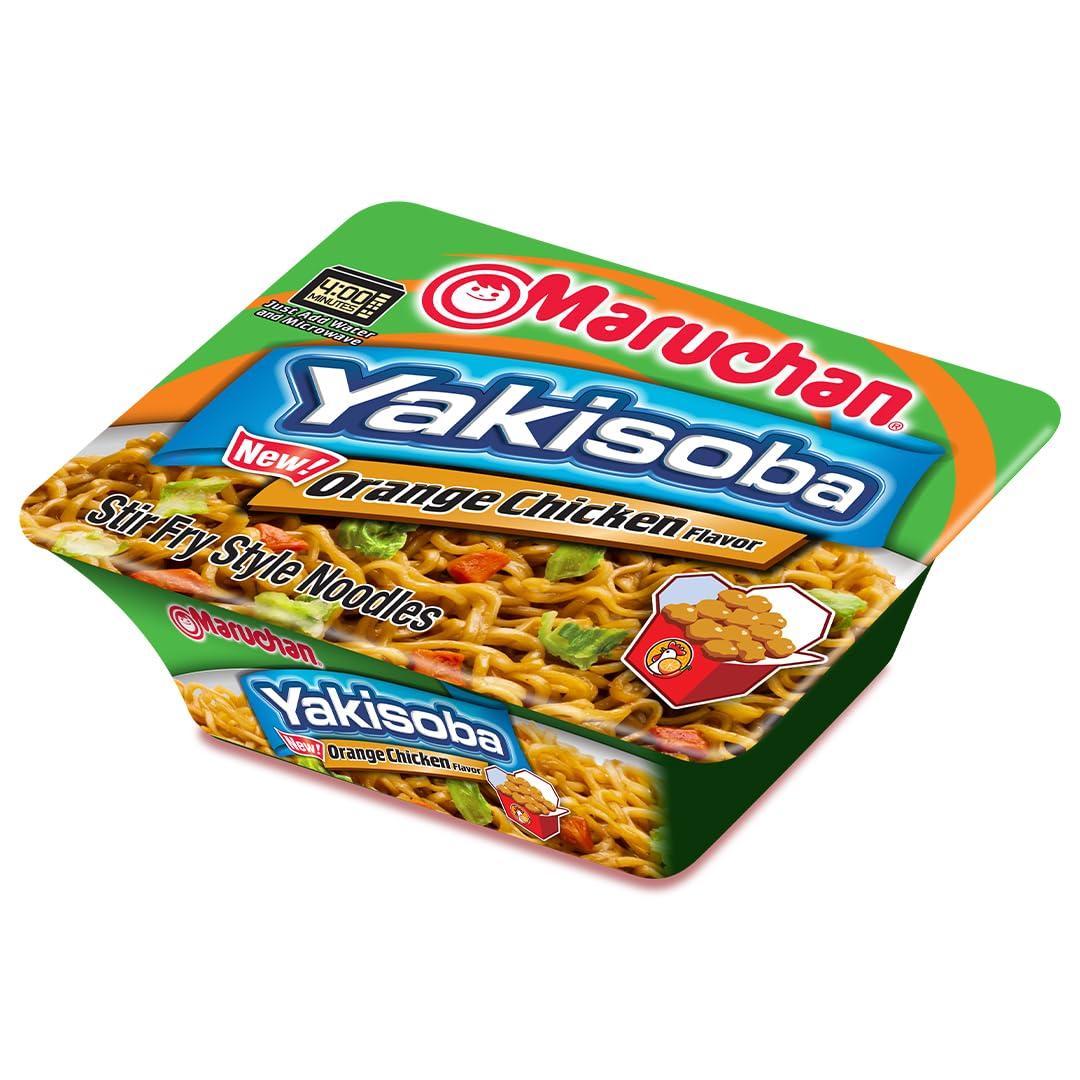 image:imageMaruchan Yakisoba Teriyaki Chicken Flavor StirFried Japanese Instant Ramen Noodles High Protein Microwavable Meal 398 Oz 8 PackOrange Chicken