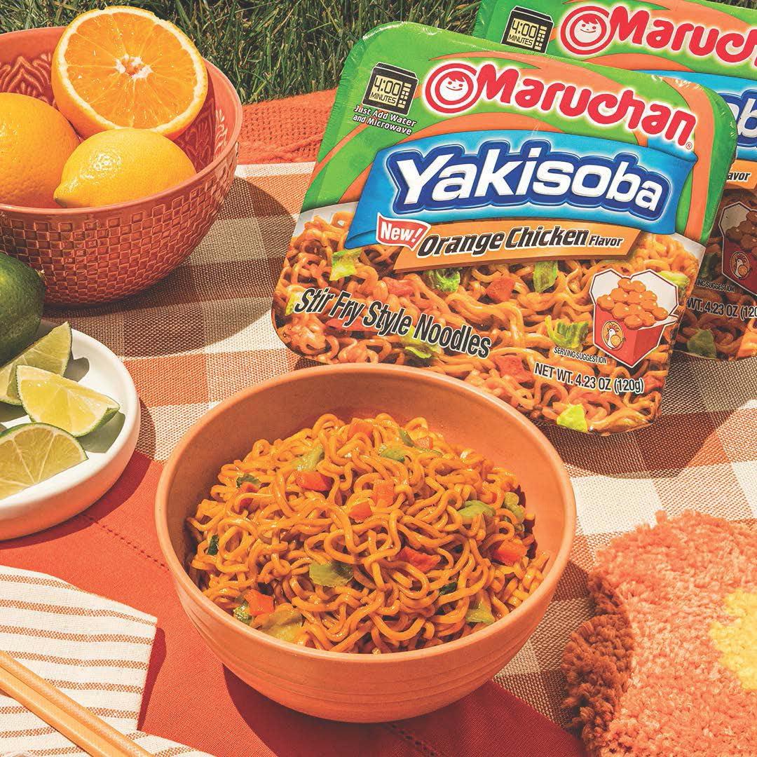 image:imageMaruchan Yakisoba Teriyaki Chicken Flavor StirFried Japanese Instant Ramen Noodles High Protein Microwavable Meal 398 Oz 8 PackOrange Chicken