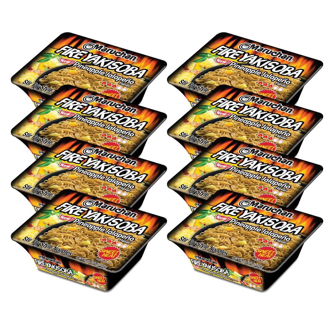 image:imageMaruchan Yakisoba Teriyaki Chicken Flavor StirFried Japanese Instant Ramen Noodles High Protein Microwavable Meal 398 Oz 8 PackPineapple Jalapeno