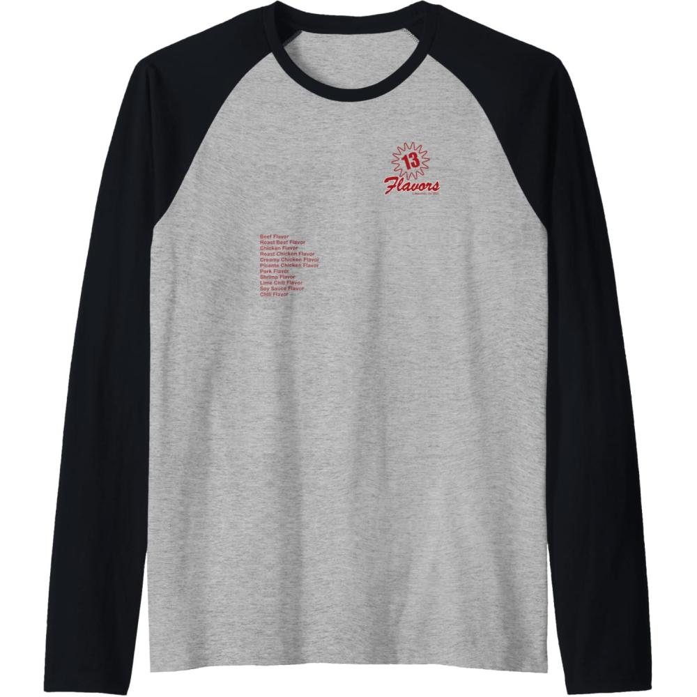 image:imageMaruchan 13 Flavors Ramen Noodle List Raglan Baseball TeeBlackAthletic Heather