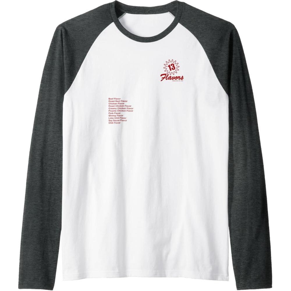 image:imageMaruchan 13 Flavors Ramen Noodle List Raglan Baseball TeeDark Heather GreyWhite