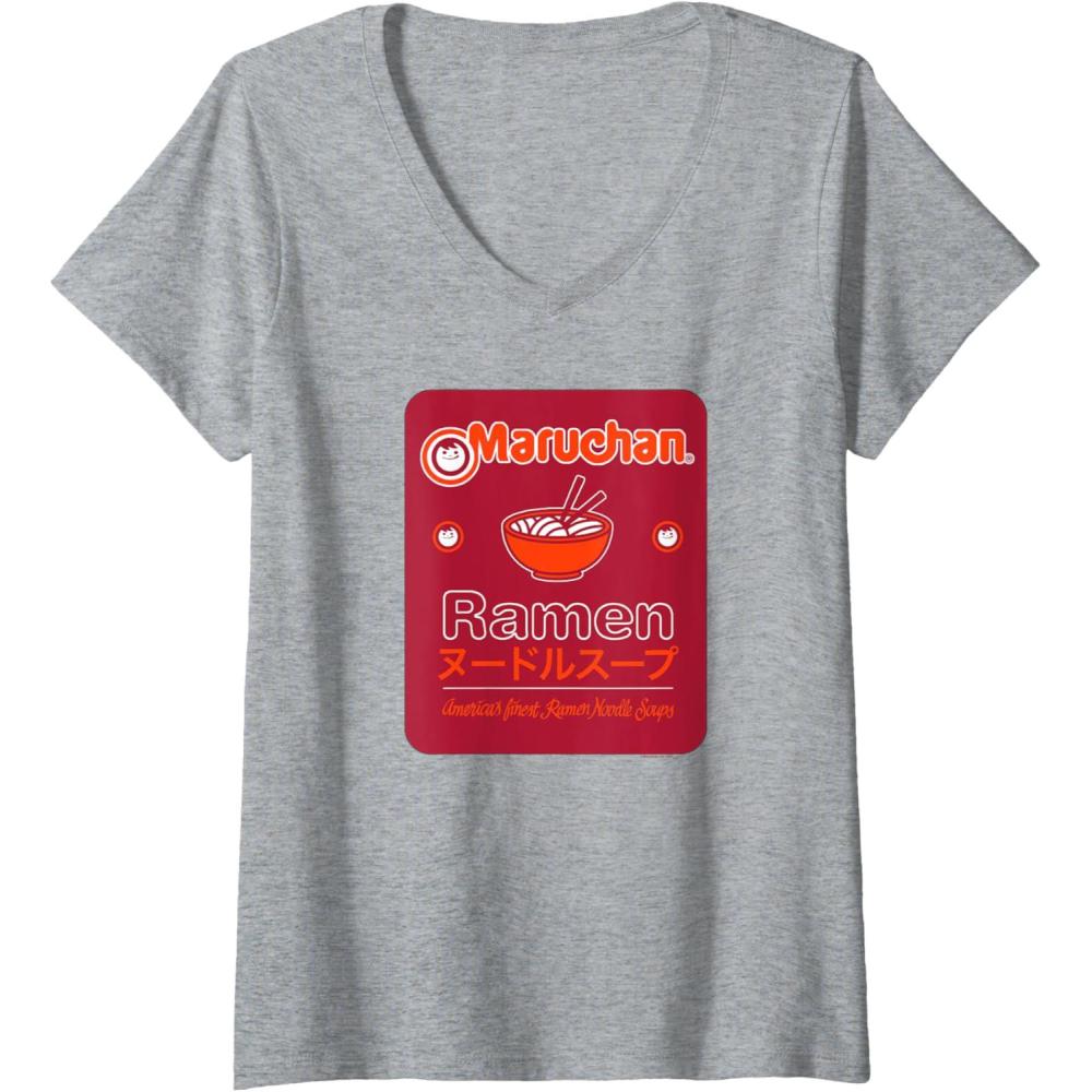 image:imageMaruchan Americans Finest Ramen Noodle Soup Card Logo VNeck TShirtHeather Grey