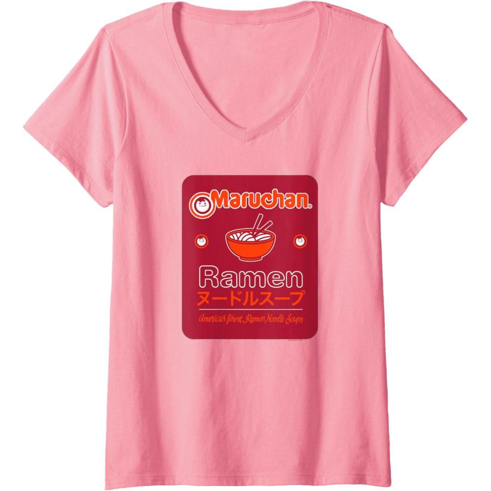 image:imageMaruchan Americans Finest Ramen Noodle Soup Card Logo VNeck TShirtPink