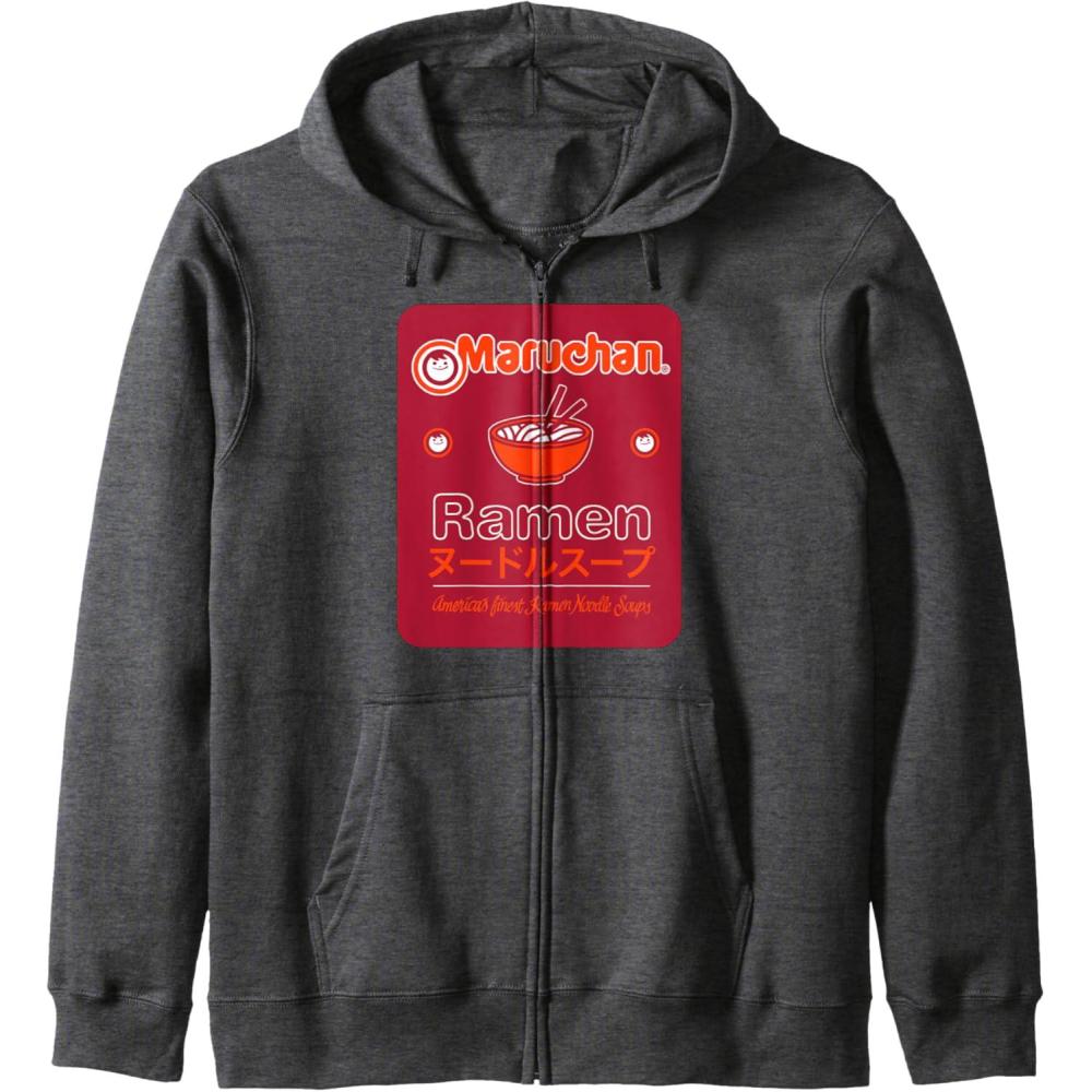 image:imageMaruchan Americans Finest Ramen Noodle Soup Card Logo Zip HoodieDark Heather Grey