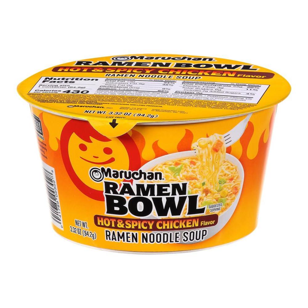 image:imageMaruchan Bowl Hot amp Spicy Chicken Flavor Ramen Noodles With Vegetables 332 Oz333 Ounce Pack of 1