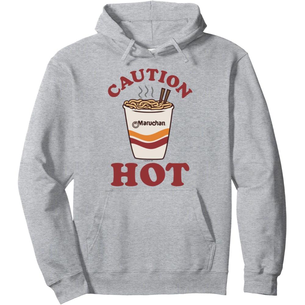 image:imageMaruchan Caution Hot Steaming Noodle Cup Pullover HoodieHeather Grey