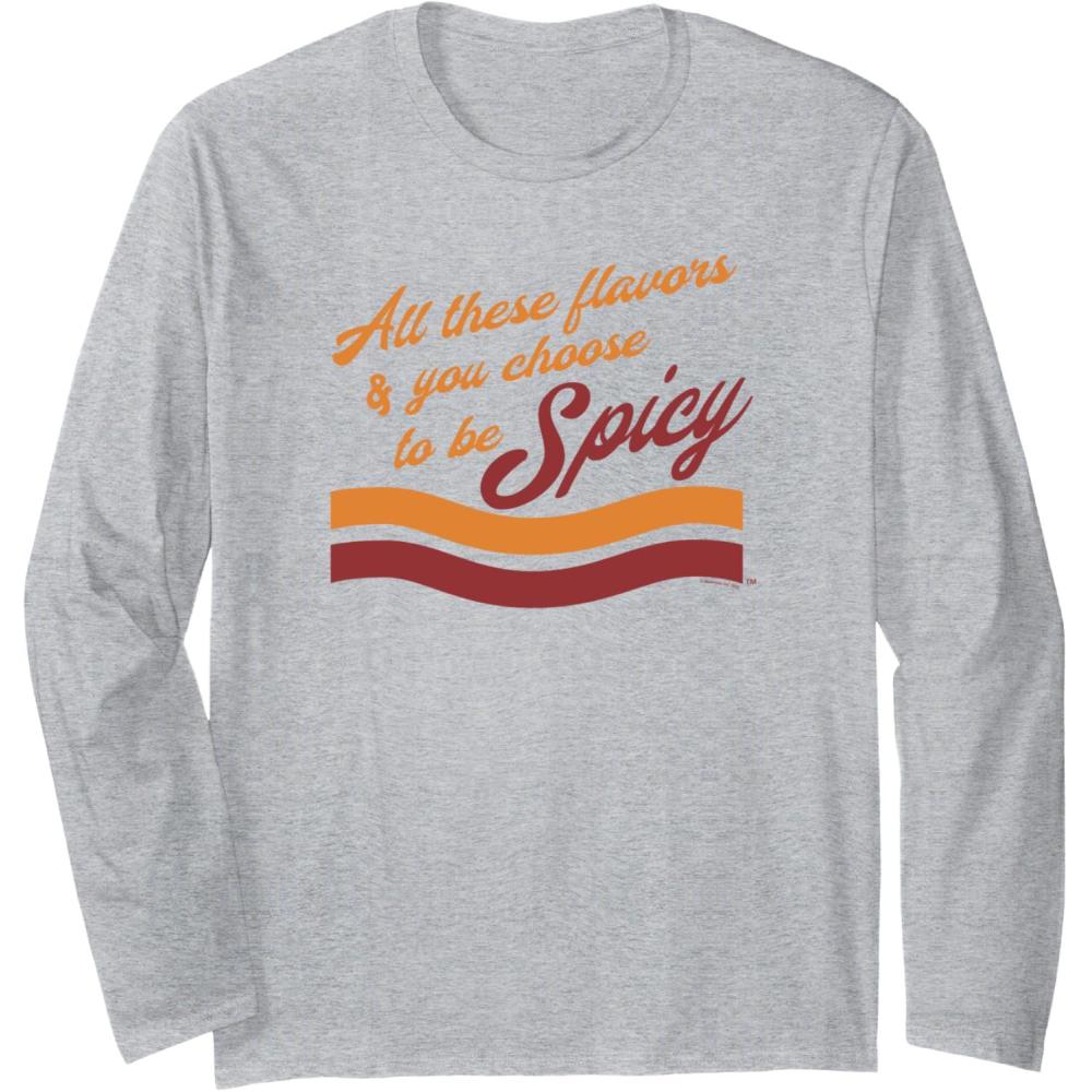 image:imageMaruchan Choose To Be Spicy Humor Long Sleeve TShirtHeather Grey