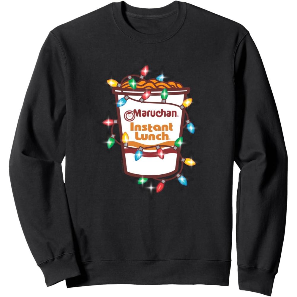image:imageMaruchan Christmas Lights Holiday Season Reman Cup Logo SweatshirtBlack