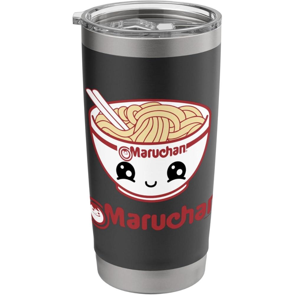 image:imageMaruchan Cute Noodle Bowl Face Logo Stainless Steel Insulated TumblerBlack