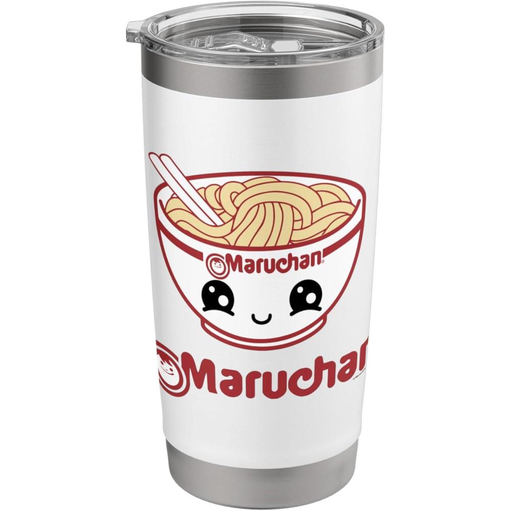image:imageMaruchan Cute Noodle Bowl Face Logo Stainless Steel Insulated TumblerWhite