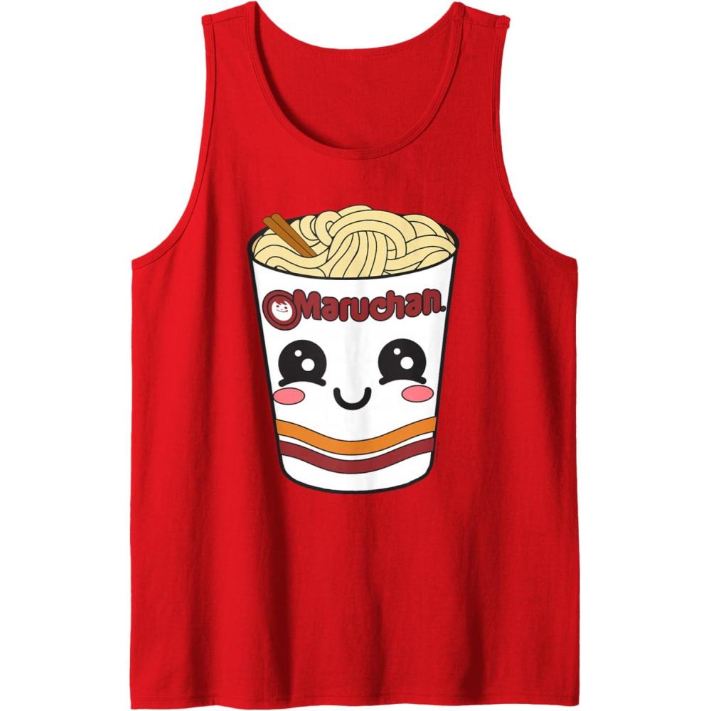 image:imageMaruchan Cute Ramen Noodle Cup Face Tank TopRed
