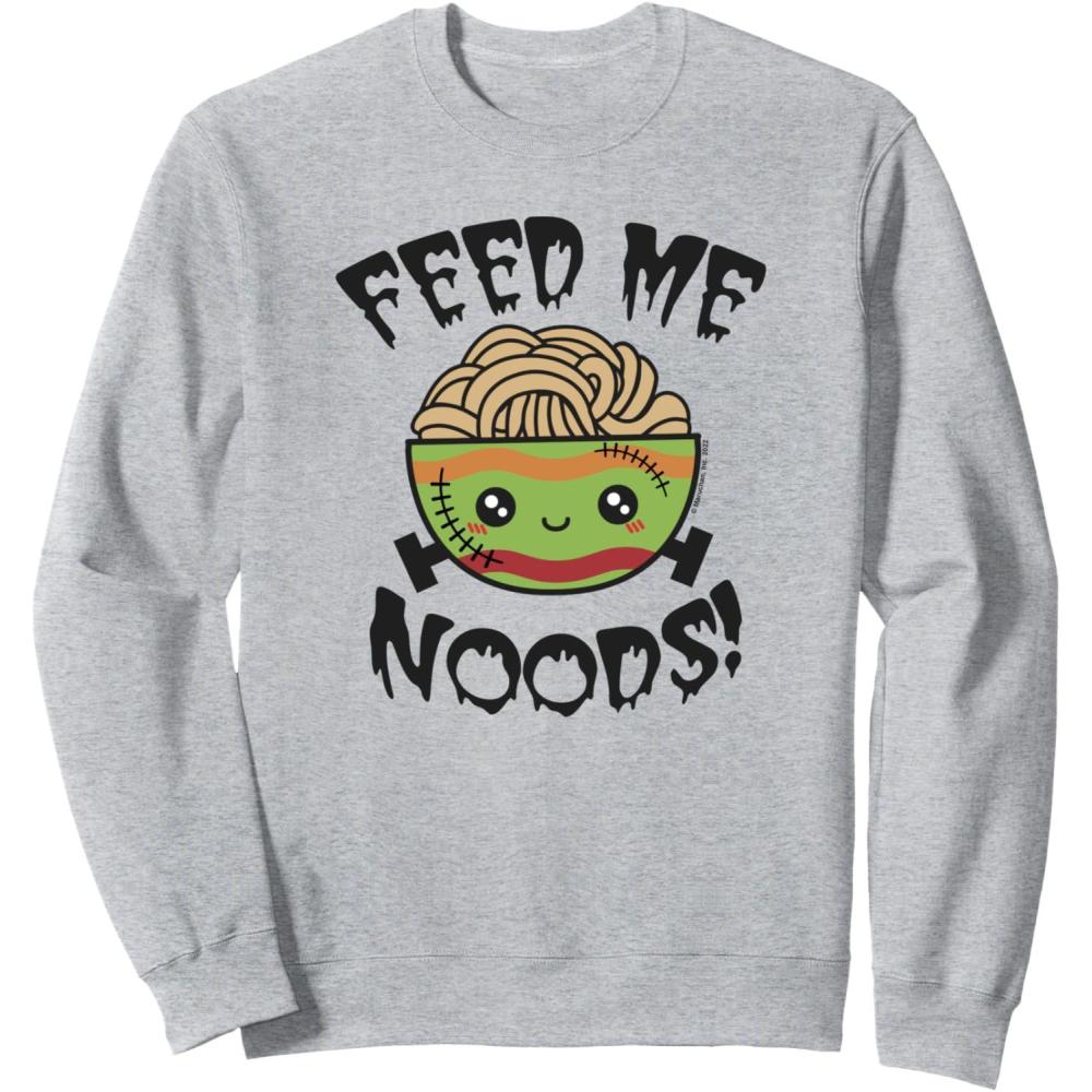 image:imageMaruchan Feed Me Noods Halloween Frankenstein Bowl SweatshirtHeather Grey