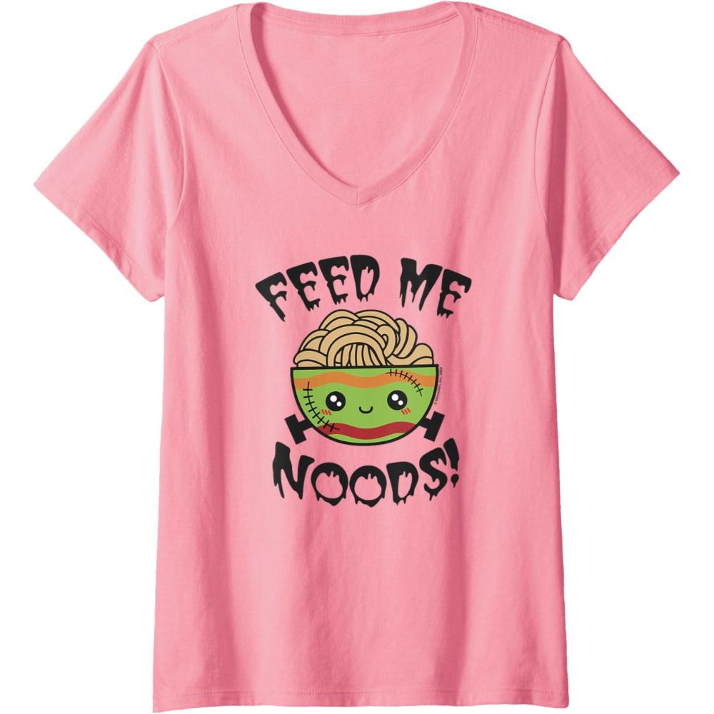 image:imageMaruchan Feed Me Noods Halloween Frankenstein Bowl VNeck TShirtPink