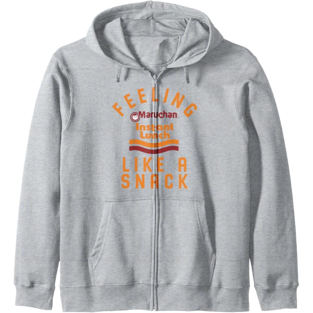 image:imageMaruchan Feeling Like A Ramen Snack Instant Lunch Logo Zip HoodieHeather Grey