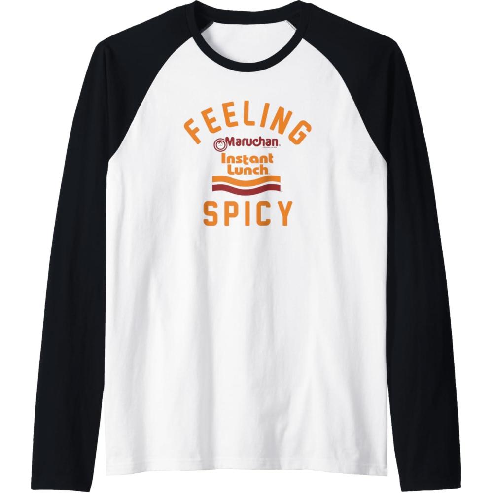 image:imageMaruchan Feeling Spicy Instant Lunch Logo Raglan Baseball TeeBlackWhite