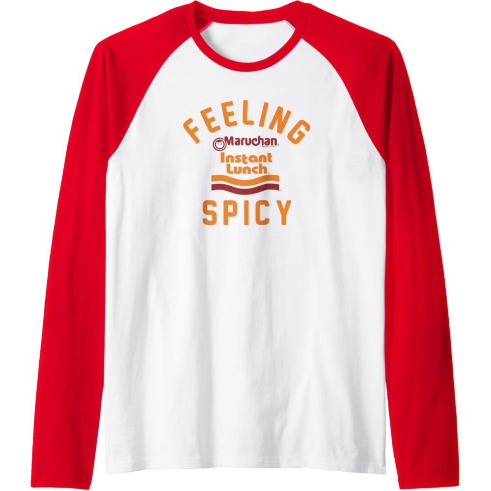 image:imageMaruchan Feeling Spicy Instant Lunch Logo Raglan Baseball TeeRedWhite