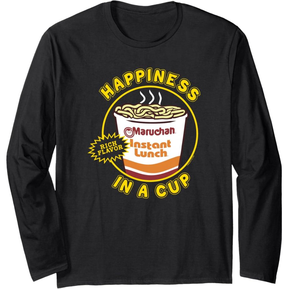 image:imageMaruchan Happiness In A Cup Instant Lunch Poster Long Sleeve TShirtBlack