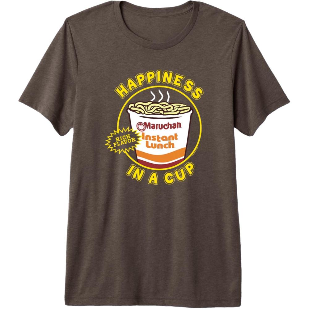 image:imageMaruchan Happiness In A Cup Instant Lunch Poster Premium Triblend TShirtBrown
