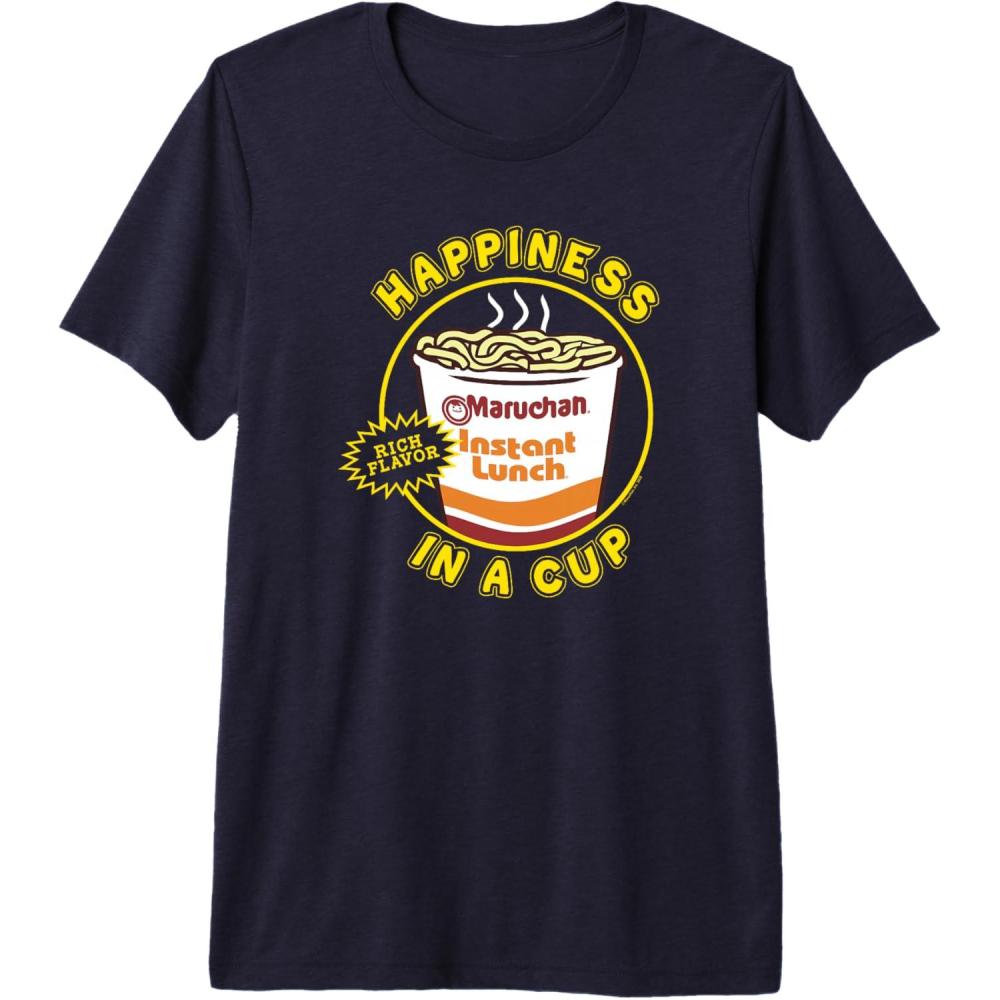 image:imageMaruchan Happiness In A Cup Instant Lunch Poster Premium Triblend TShirtNavy Blue