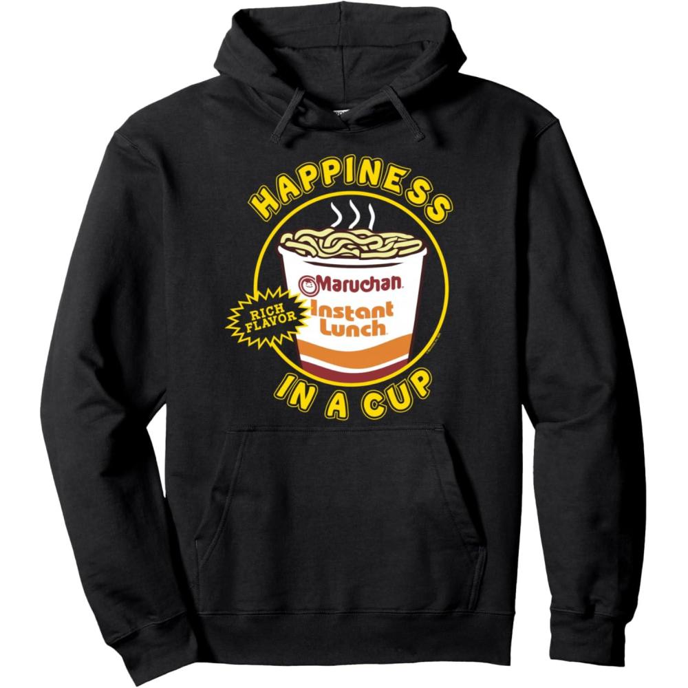 image:imageMaruchan Happiness In A Cup Instant Lunch Poster Pullover HoodieBlack