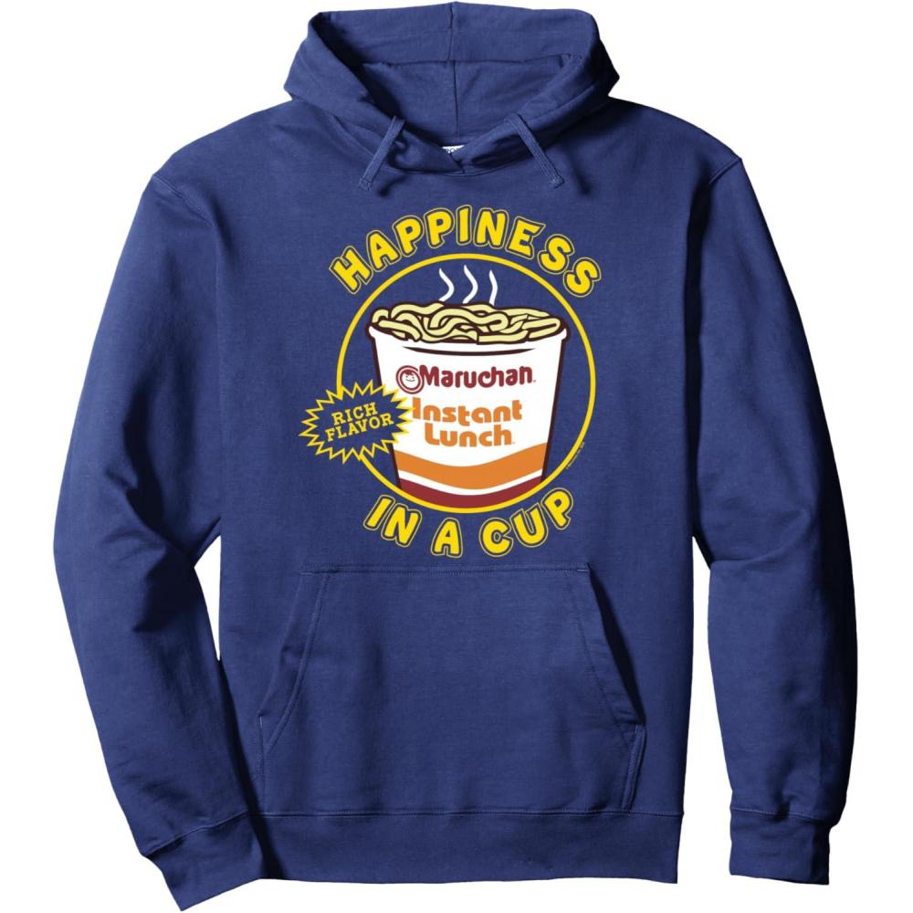 image:imageMaruchan Happiness In A Cup Instant Lunch Poster Pullover HoodieNavy Blue