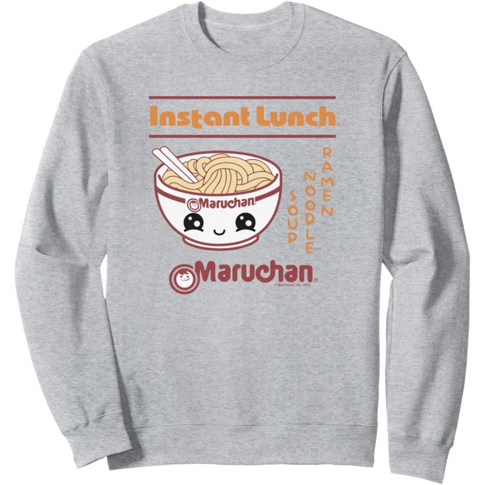 image:imageMaruchan Happy Bowl Of Noodles Instant Lunch Poster SweatshirtHeather Grey