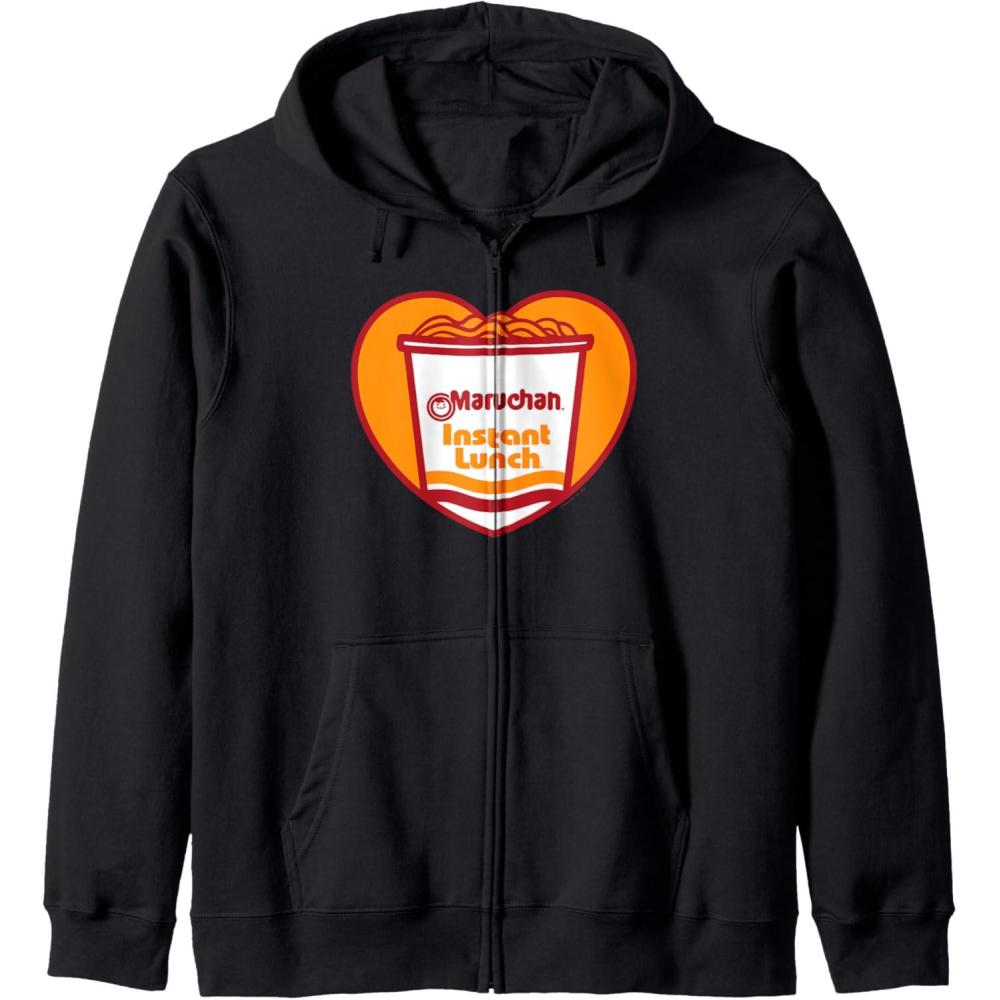 image:imageMaruchan Heart Instant Lunch Ramen Soup Cup Zip HoodieBlack