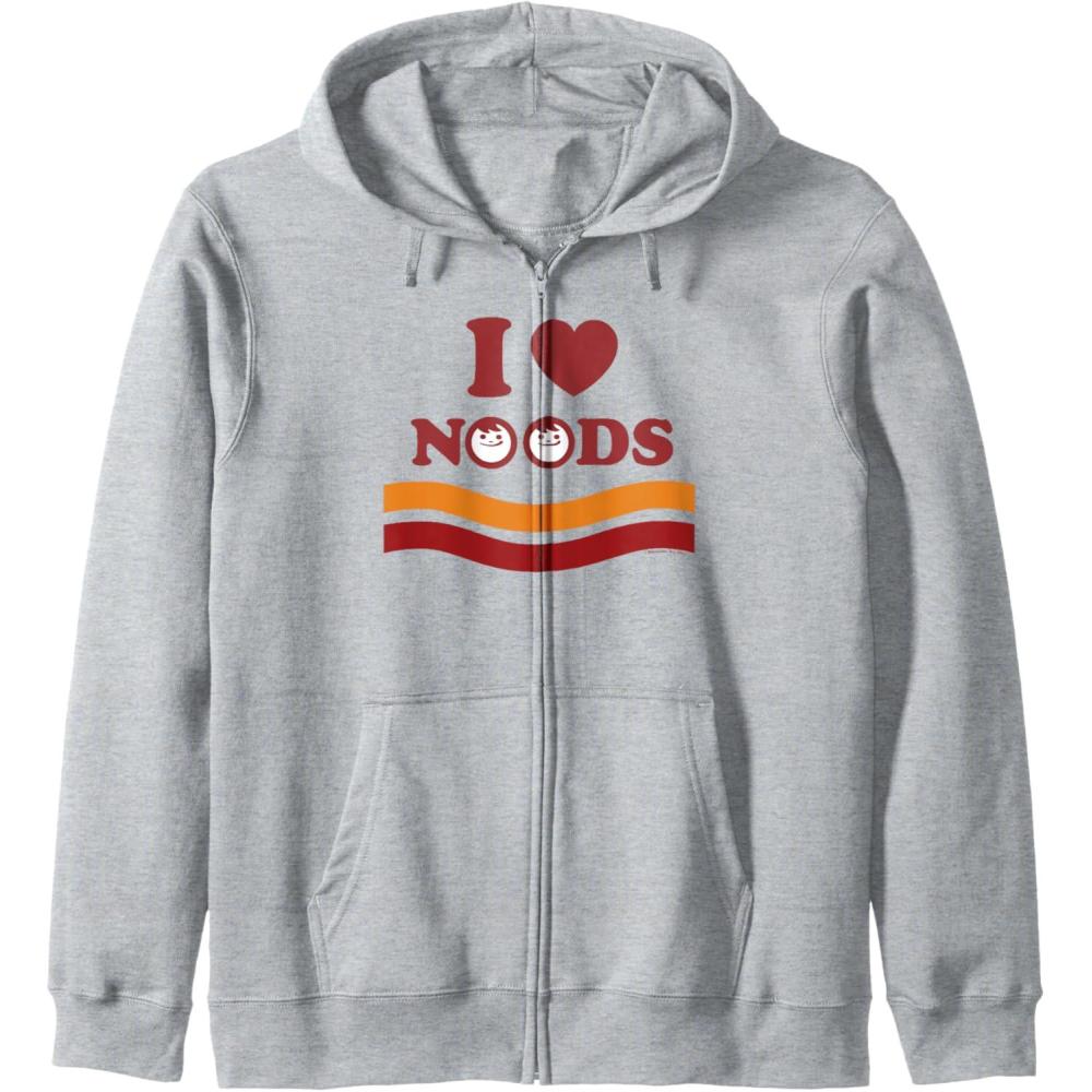 image:imageMaruchan I Heart Noods Humor Logo Zip HoodieHeather Grey