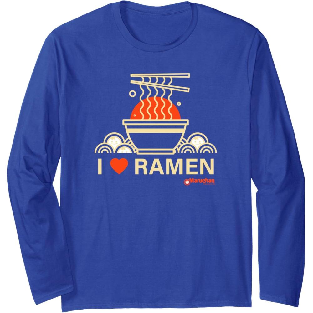 image:imageMaruchan I Heart Ramen Noodle Bowl Poster Long Sleeve TShirtRoyal Blue