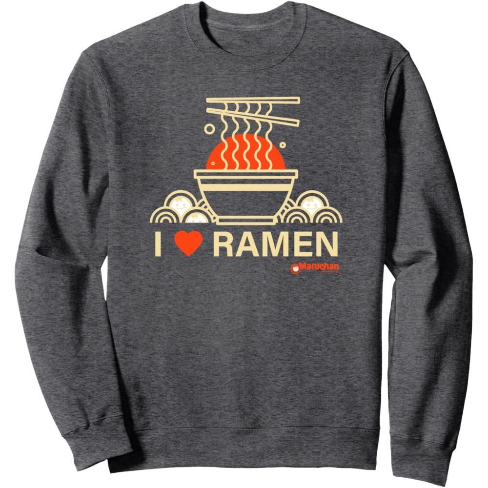 image:imageMaruchan I Heart Ramen Noodle Bowl Poster SweatshirtDark Heather Grey