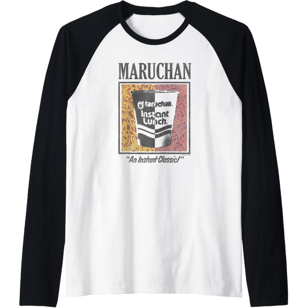 image:imageMaruchan Instant Lunch An Instant Classic Art Pop Logo Raglan Baseball TeeBlackWhite