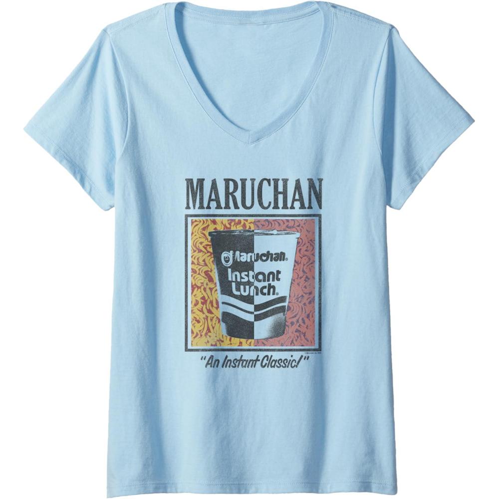 image:imageMaruchan Instant Lunch An Instant Classic Art Pop Logo VNeck TShirtBaby Blue