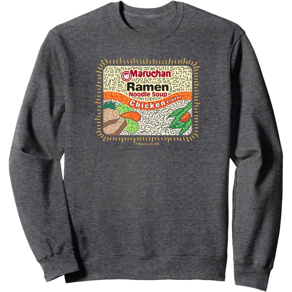 image:imageMaruchan Instant Lunch Chicken Flavor Art SweatshirtDark Heather Grey