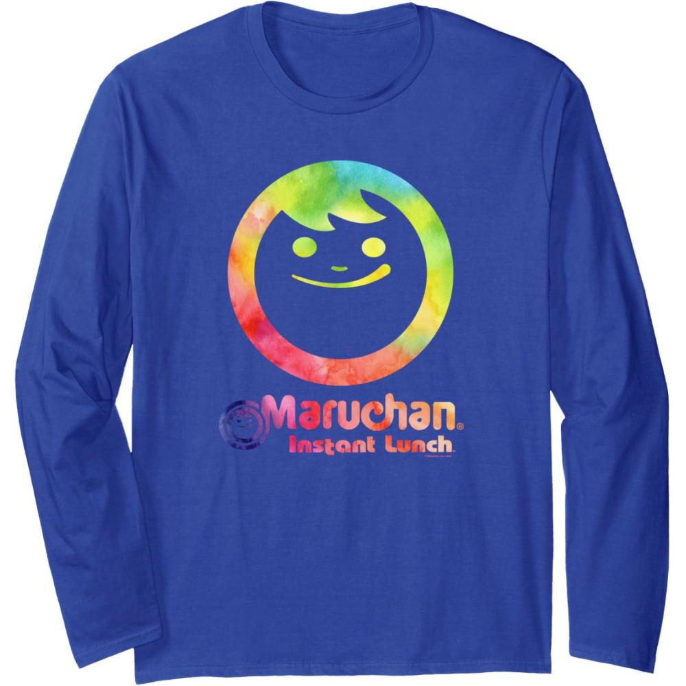 image:imageMaruchan Instant Lunch Color Pop Classic Retro Logo Long Sleeve TShirtRoyal Blue